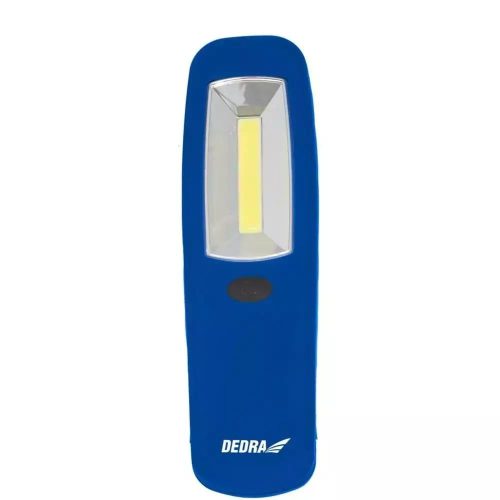 DEDRA Zseblámpa 3W COB LED, hosszúkás, elemekkel