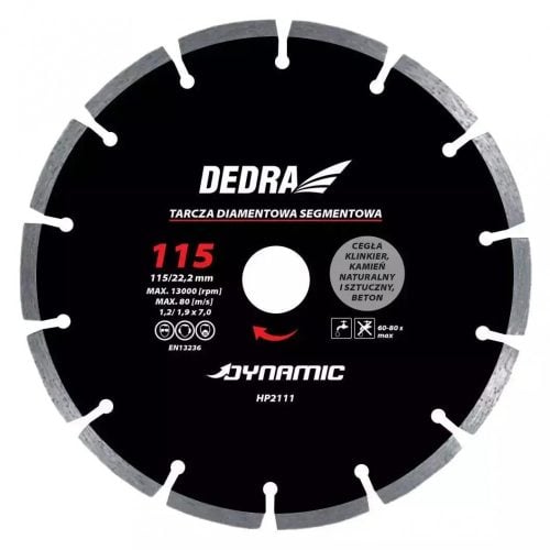 DEDRA Szegmentált gyémánt csiszolótárcsa 110/22,2mm Dynamic