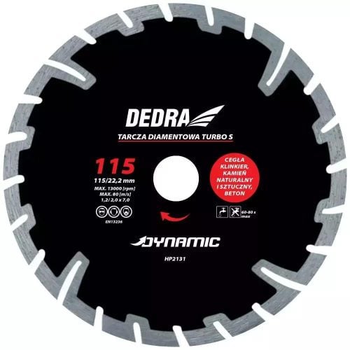 DEDRA Super -Segment gyémánttárcsa 115/22,2mm Dynamic