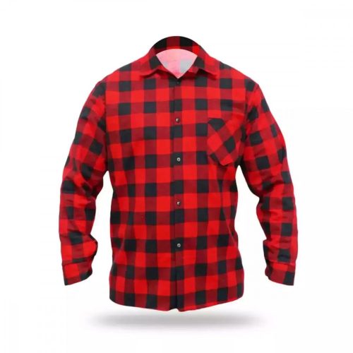 DEDRA Flanel ing piros, méret XXL, 100% pamut