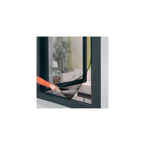 Tépőzáras szúnyogháló ablakra - fekete (130 X 150 cm)