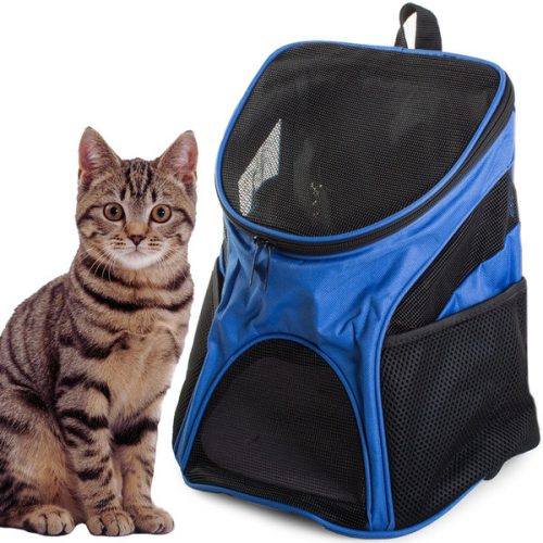 Macska hordozó hátizsák Kék