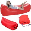 Air Lazy Bag pumpa nélkül felfújható matrac, 220cm x 70cm, Piros