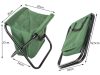 Kempingszék beépített táskával - zöld