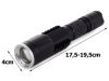 Bailong zseblámpa, usb led cree xm-l3-u3, fekete