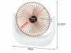 Újratölthető ventilátor - fehér/arany - 16,5cm