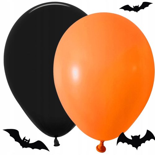 20db halloweeni lufi - fekete/narancssárga
