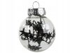 Karácsonyfa gömbök 24db 6cm - fekete/átlátszó