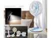 Állítható asztali ventilátor LED lámpával - kék