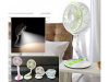 Állítható asztali ventilátor LED lámpával - zöld