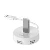 Baseus 4 az 1-ben USB - USB 3.0 hub + 3x USB 2.0, 15 cm (fehér)