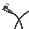 USB-Micro USB kábel, ferde Baseus MVP könyök 1,5A 2m (fekete)