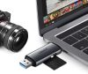 UGREEN USB + USB-C adapter SD + microSD kártyaolvasó (szürke)