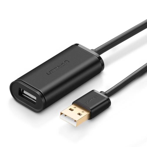 "UGREEN US121 aktív USB 2.0 hosszabbító kábel, 15 m (fekete) "