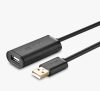 "UGREEN US121 aktív USB 2.0 hosszabbító kábel, 15 m (fekete) "