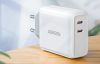 UGREEN CD199 charger, 2x USB-C, PD3.0, QC4.0, 36W (White)