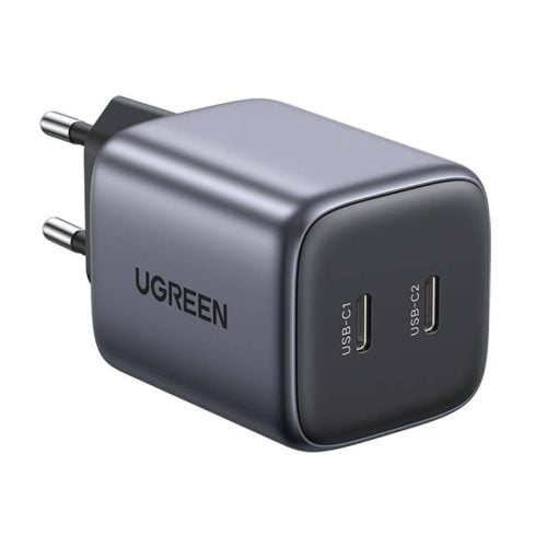 UGREEN CD294 töltő 2x USB-C, GaN, PD3.0, QC4.0, 45W, szürke