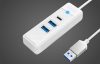 Orico Hub Adapter USB to 2x USB 3.0 + USB-C, 5 Gbps, 0.15m (White)