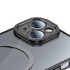 Baseus Glitter iPhone 14 Átlátszó mágneses tok és üvegfólia (fekete)