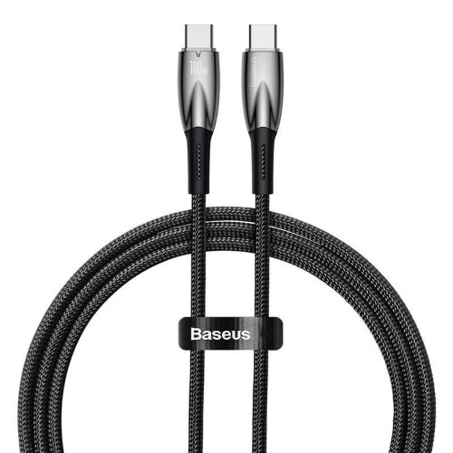 Baseus Glimmer USB-C - USB-C töltőkábel, 100W, 1m (fekete)