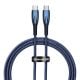 USB-C cable for USB-C Baseus Glimmer Series, 100W, 1m (Blue)