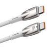 USB-C cable for USB-C Baseus Glimmer Series, 100W, 1m (White)