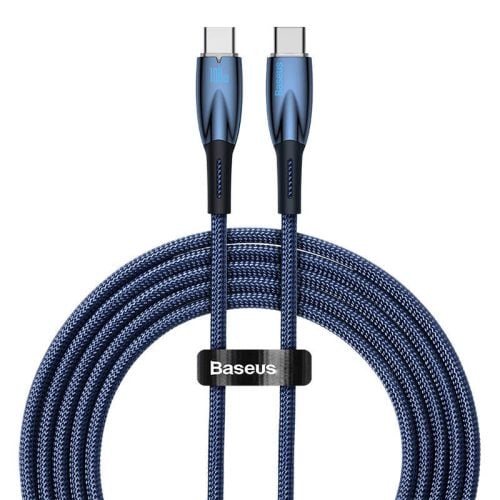 Baseus Glimmer USB-C - USB-C töltőkábel, 100W, 2m (kék)