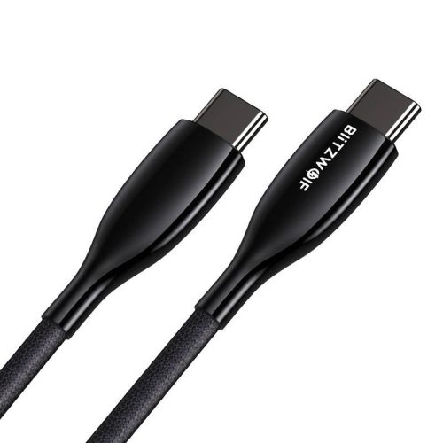 BlitzWolf BW-TC24 USB-C - USB-C töltőkábel, 100W, 5A, 0.9m (fekete)