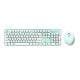 Wireless keyboard + mouse set MOFII Sweet 2.4G (White-Green)