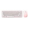 Wireless keyboard + mouse set MOFII Bean 2.4G (White-Pink)