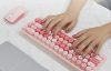 Wireless keyboard + mouse set MOFII Bean 2.4G (Pink)