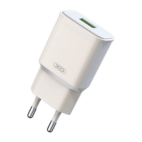 Wall charger XO L92D, 1x USB, 18W, QC 3.0 (white)