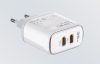 MFi wall charger LDNIO A2528M, 2xUSB-C, USB-C to Lightning 35W