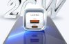 MFi wall charger LDNIO A2318M, USB-C+USB, USB-C to Lightning 20W