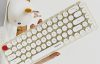 Wireless keyboard + mouse set MOFII Bean 2.4G (White-Beige)