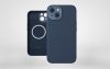 Baseus Liquid Silica iPhone 14 Plus Átlatszó mágneses tok + üvegfólia (kék)