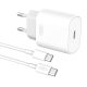 Wall Charger with + USB-C Cable XO L91EU 25W (white)