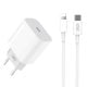 Wall Charger with + Lightning Cable XO L77 20W (white)