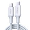 UGREEN USB-C to Lightning Charging Cable, PD 3A, 0.5m (white)