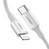 UGREEN USB-C to Lightning Charging Cable, PD 3A, 0.5m (white)