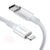 UGREEN USB-C to Lightning Charging Cable, PD 3A, 0.5m (white)