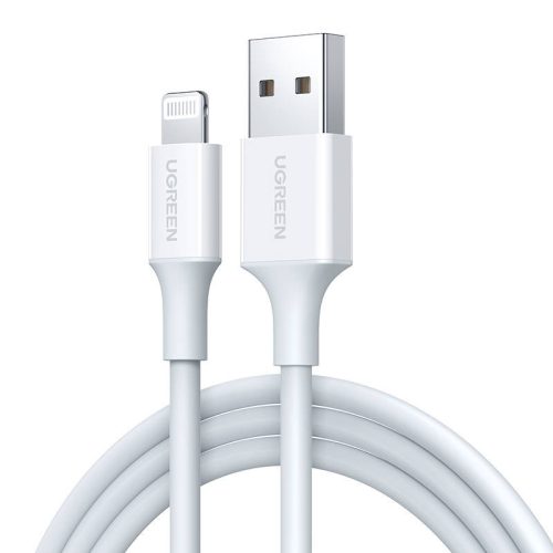 Cable Lightning to USB UGREEN 2.4A US155, 0.25m (white)