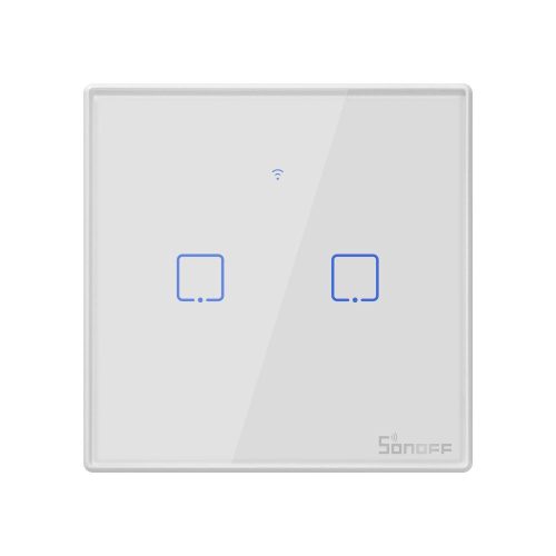 Sonoff Érintőképernyős kapcsoló WiFi + RF 433 T2 EU TX (2 csatornás)