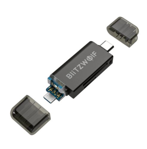 Blitzwolf BW-CR1 SD kártya olvasó, USB-C / USB-A