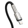 USB-C kábel a Lightning Baseus Cafule-hez, PD, 20 W, 1 m (fekete)