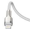 USB-C kábel a Lightning Baseus Cafule-hez, PD, 20 W, 2 m (fehér)