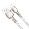 USB-kábel a Lightning Baseus Cafule-hez, 2,4A, 1 m (fehér)