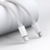 USB-C kábel a Lightning Baseushoz, nagy sűrűségű fonott, 20 W, PD, 2 m (fehér)