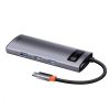 Baseus Metal Gleam Series 5 az 1-ben hub, USB-C - 3x USB 3.0 + HDMI + USB-C PD