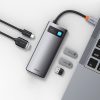 Baseus Metal Gleam Series 5 az 1-ben hub, USB-C - 3x USB 3.0 + HDMI + USB-C PD